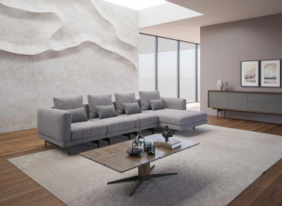 Luxury Corner sofa L-shape Living room Designer Corner Suite new Complete Coffee table